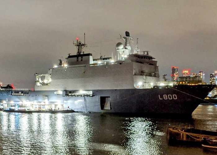 Navy Museum of Royal Navy Dutch navy ship HNLMS Rotterdam arrives in Greenwich - Murky Depths photo