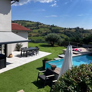 Vila Maison Et Piscine Chauffee, Vue Monts Du Lyonnais Brullioles Exterior photo